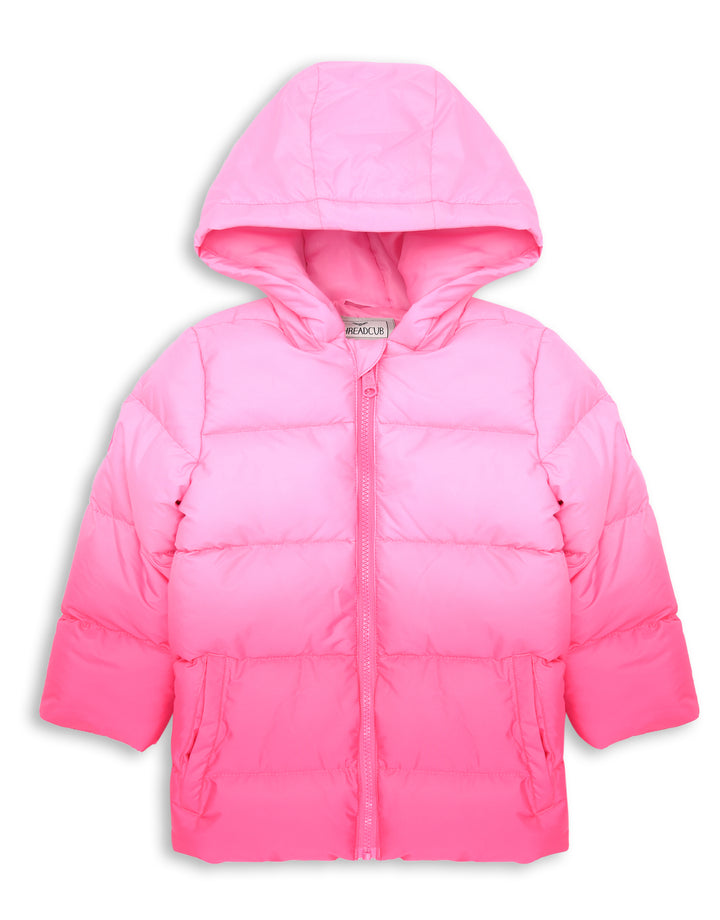Threadgirls Toddler Girls' Pink Ombré Puffer Jacket