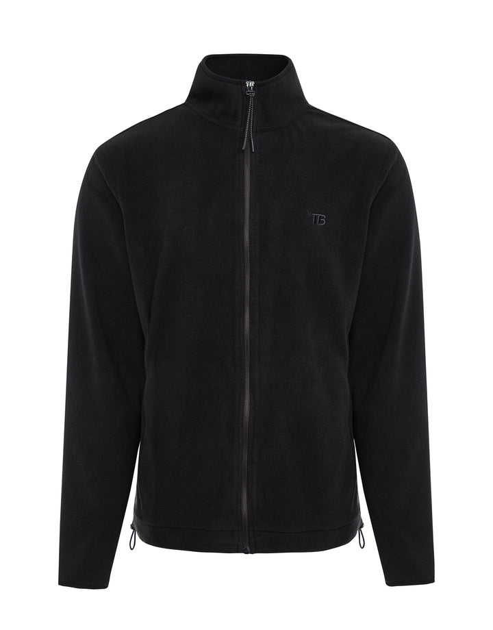 Black Zip-Through Fitness Fleece