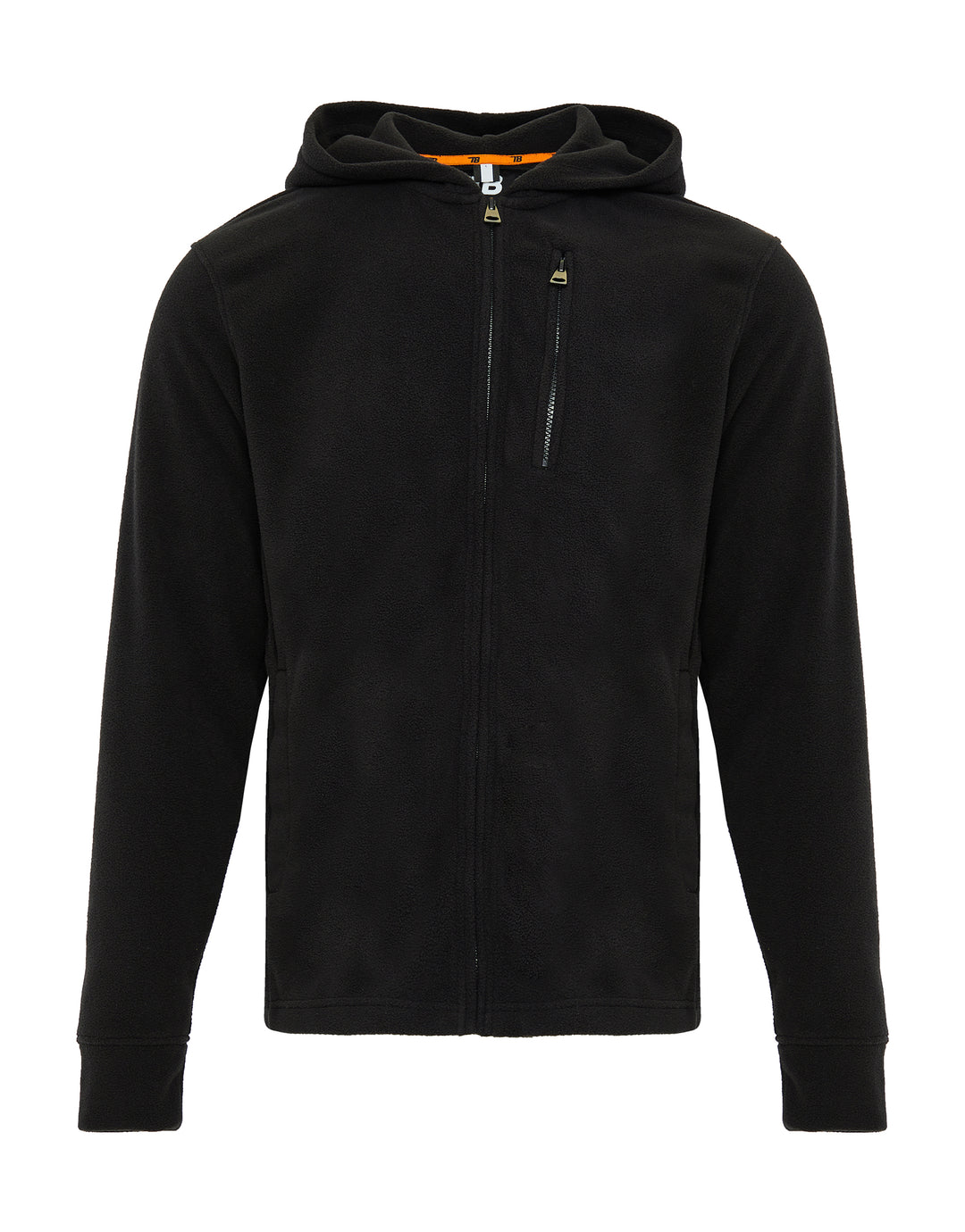 Black Fitness Fleece Zip-Through Hoodie