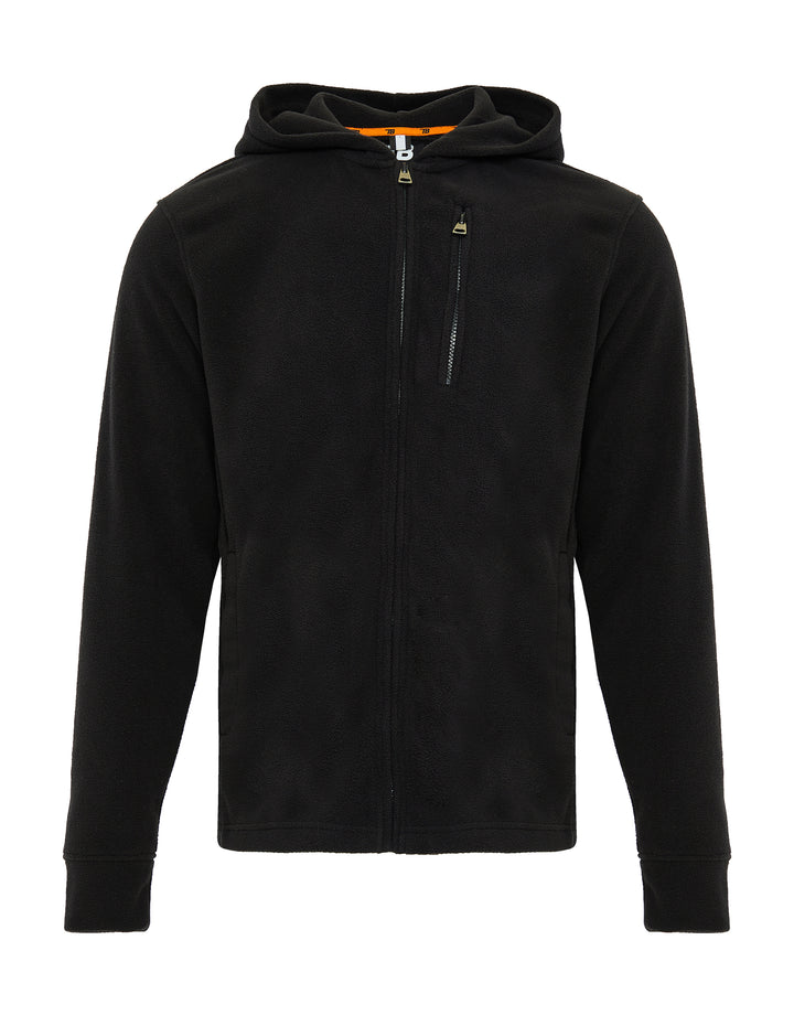 Black Fitness Fleece Zip-Through Hoodie