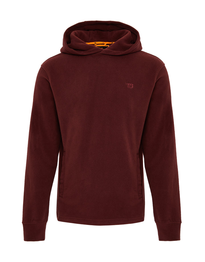 Burgundy Microfleece Overhead Hoodie