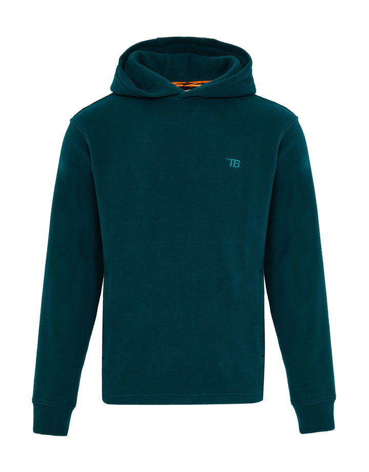 Teal Green Microfleece Overhead Hoodie