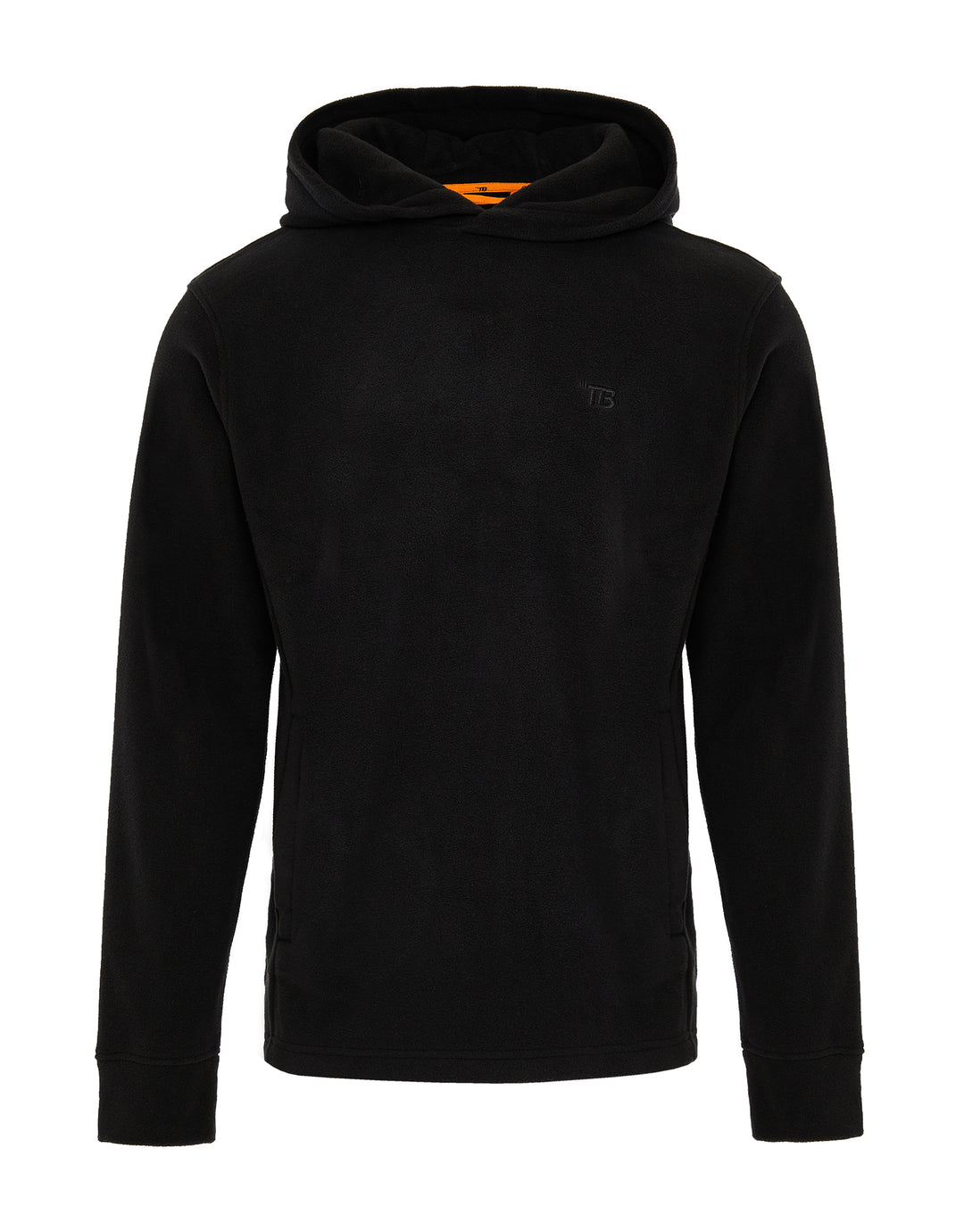 Black Microfleece Overhead Hoodie