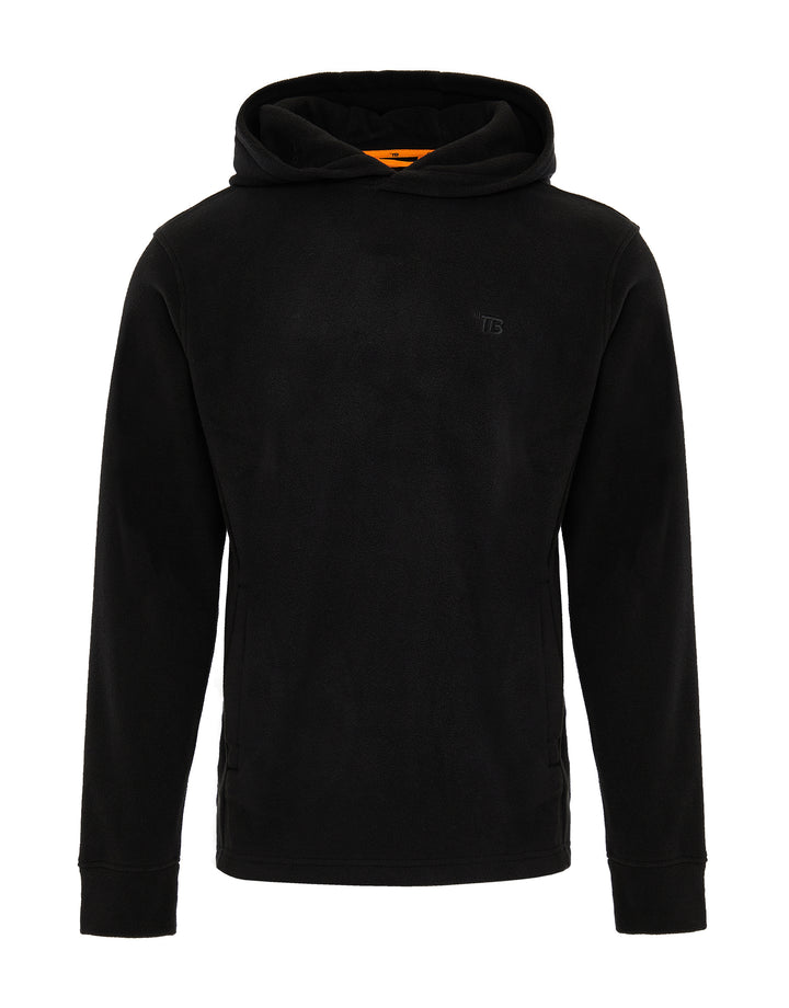 Black Microfleece Overhead Hoodie
