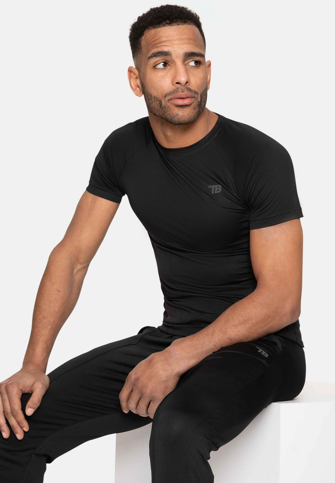 Black Mix Muscle Fit Gym T-Shirts (2 Pack)