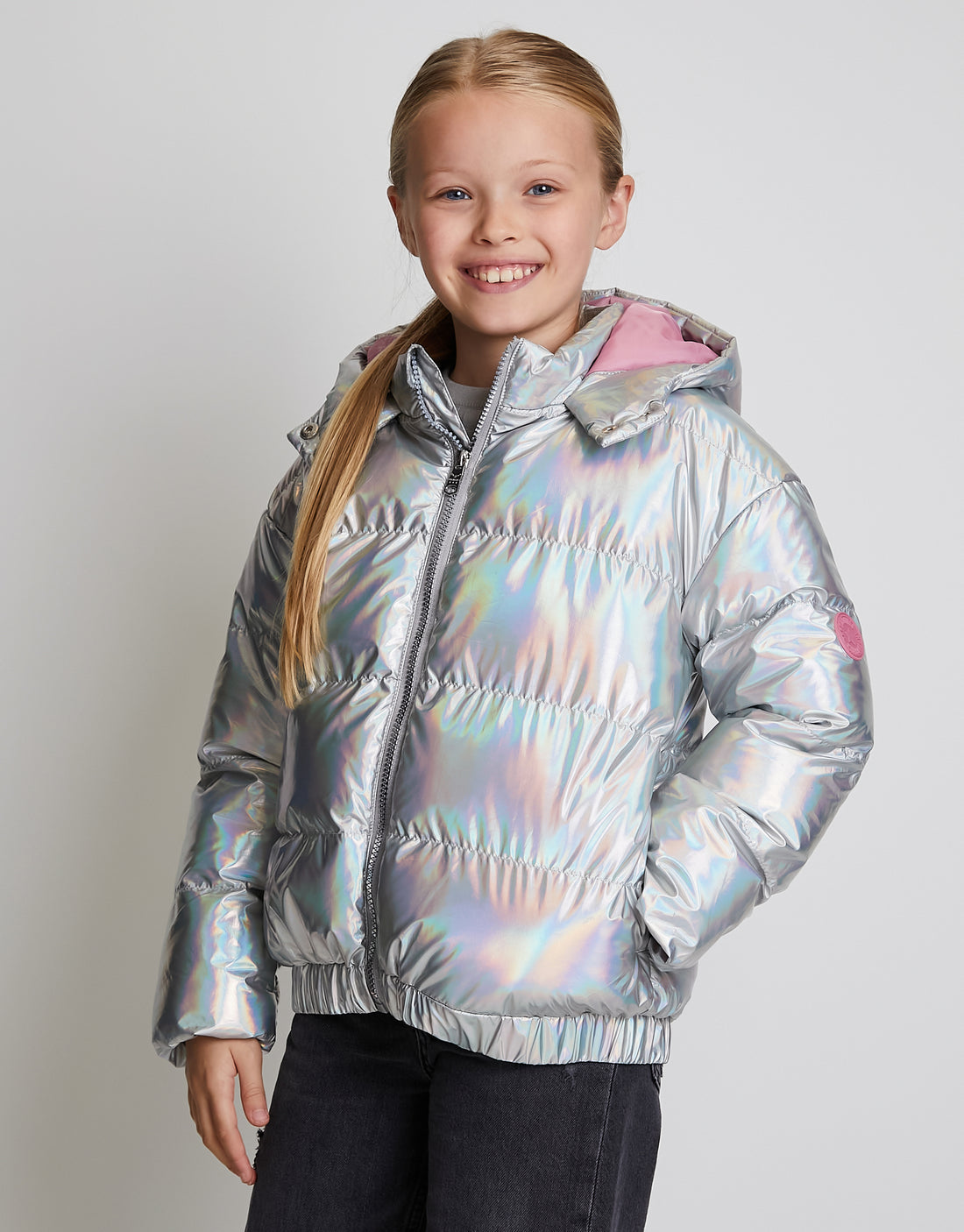 Girls metallic hotsell puffer coat