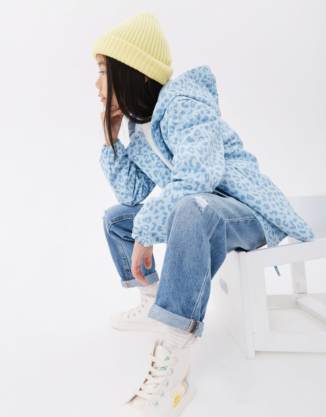 Threadgirls Girls' Blue Animal Print Mac