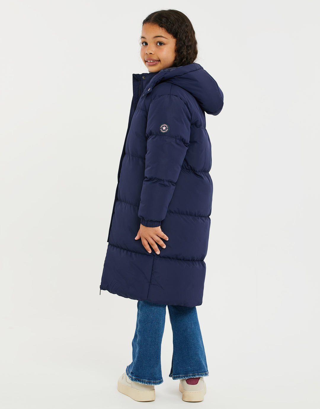 Threadgirls Girls' Navy Longline Puffer Jacket