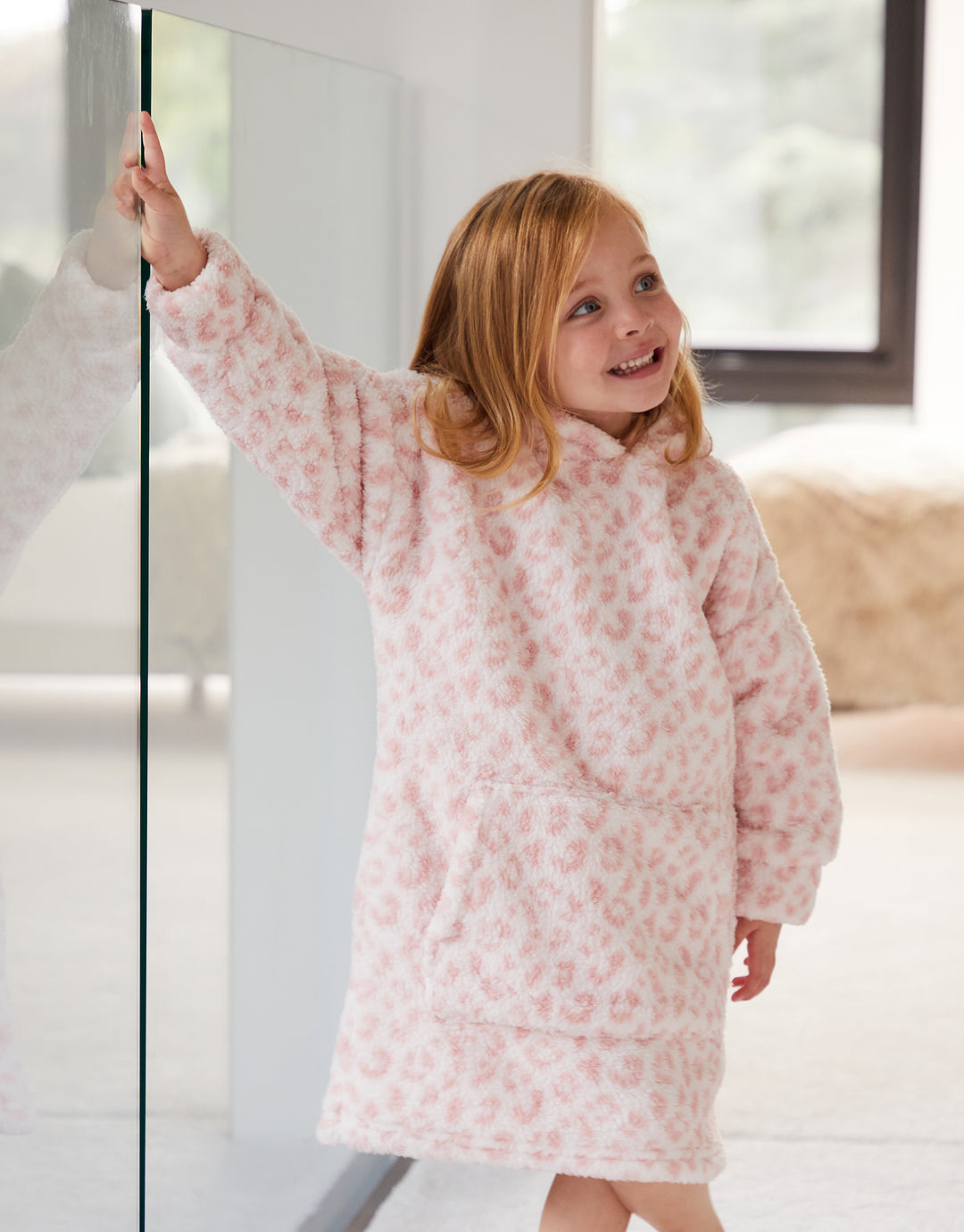 Threadbare Girls' Pink Animal Leopard Print Kids' Longline