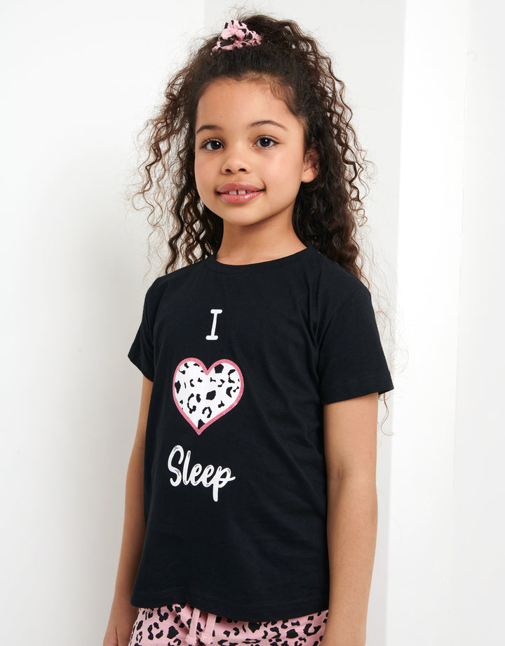 Threadgirls Girls' Black Pyjamas (2-Piece Set)