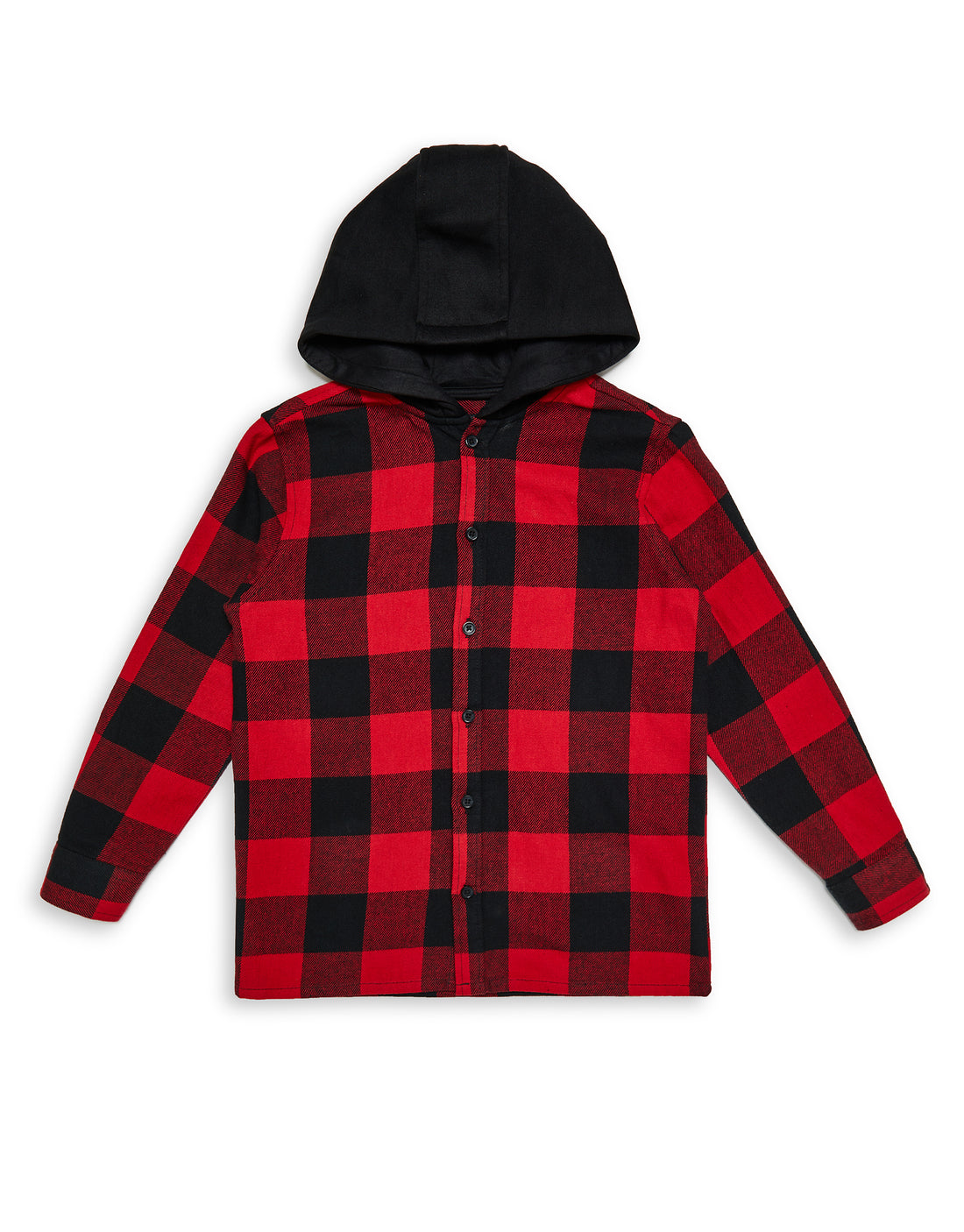 Red hooded online shirt