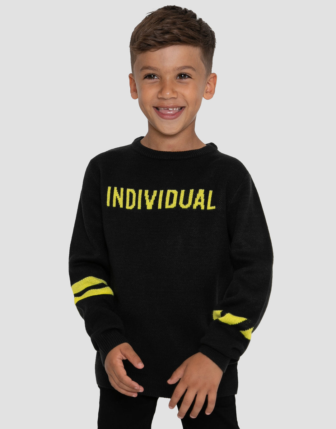 Rooftop Black Patterned Neon Text Jumpers