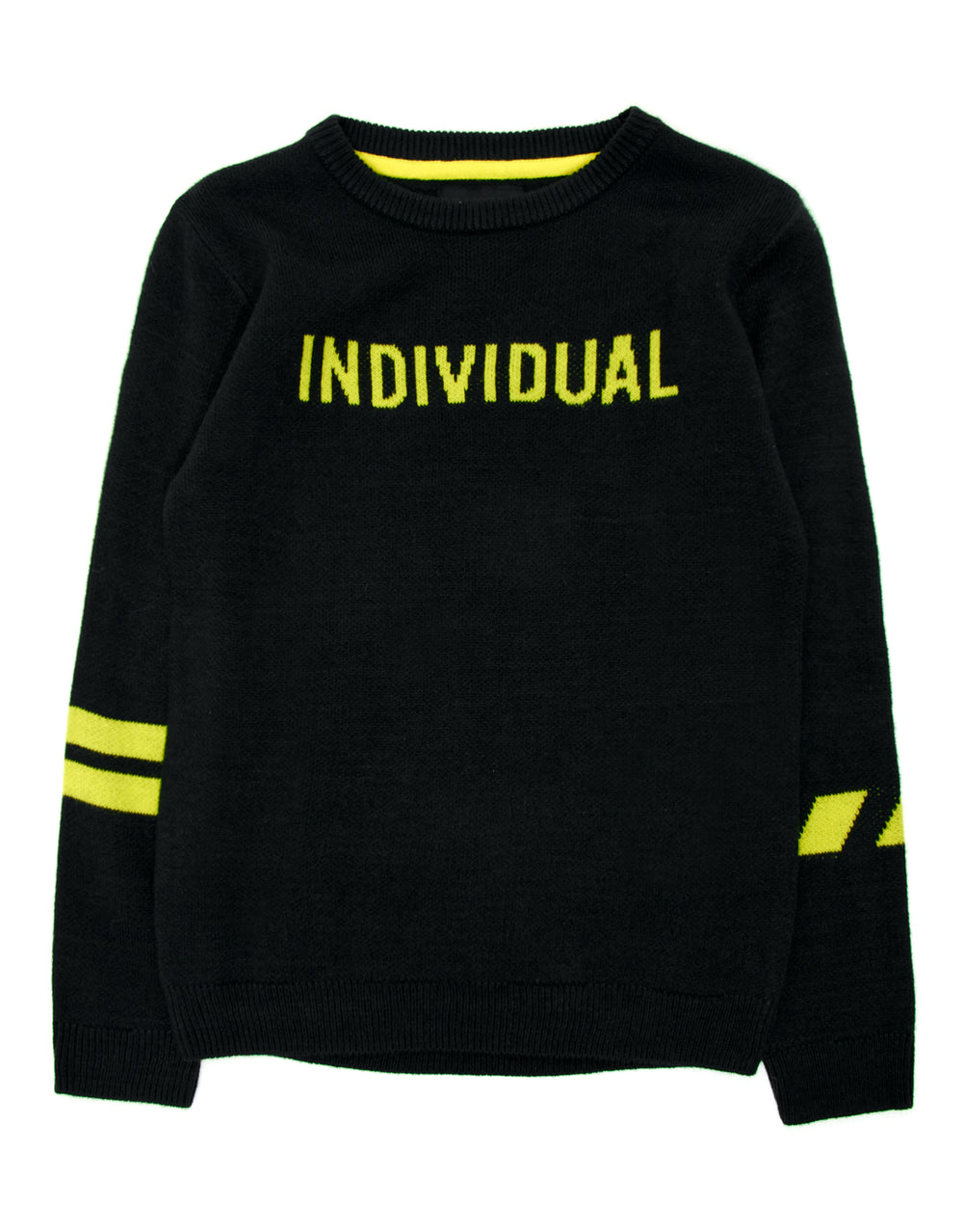 Rooftop Black Patterned Neon Text Jumpers