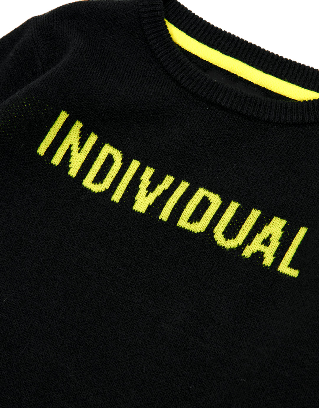 Rooftop Black Patterned Neon Text Jumpers