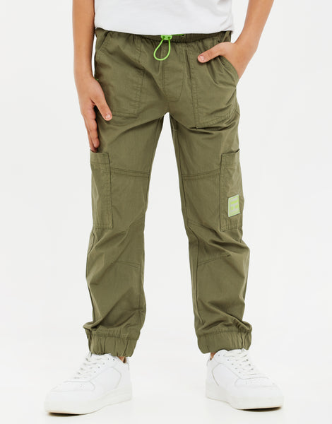 Boys' Khaki Green Kids' Utility Jogger – Threadbare