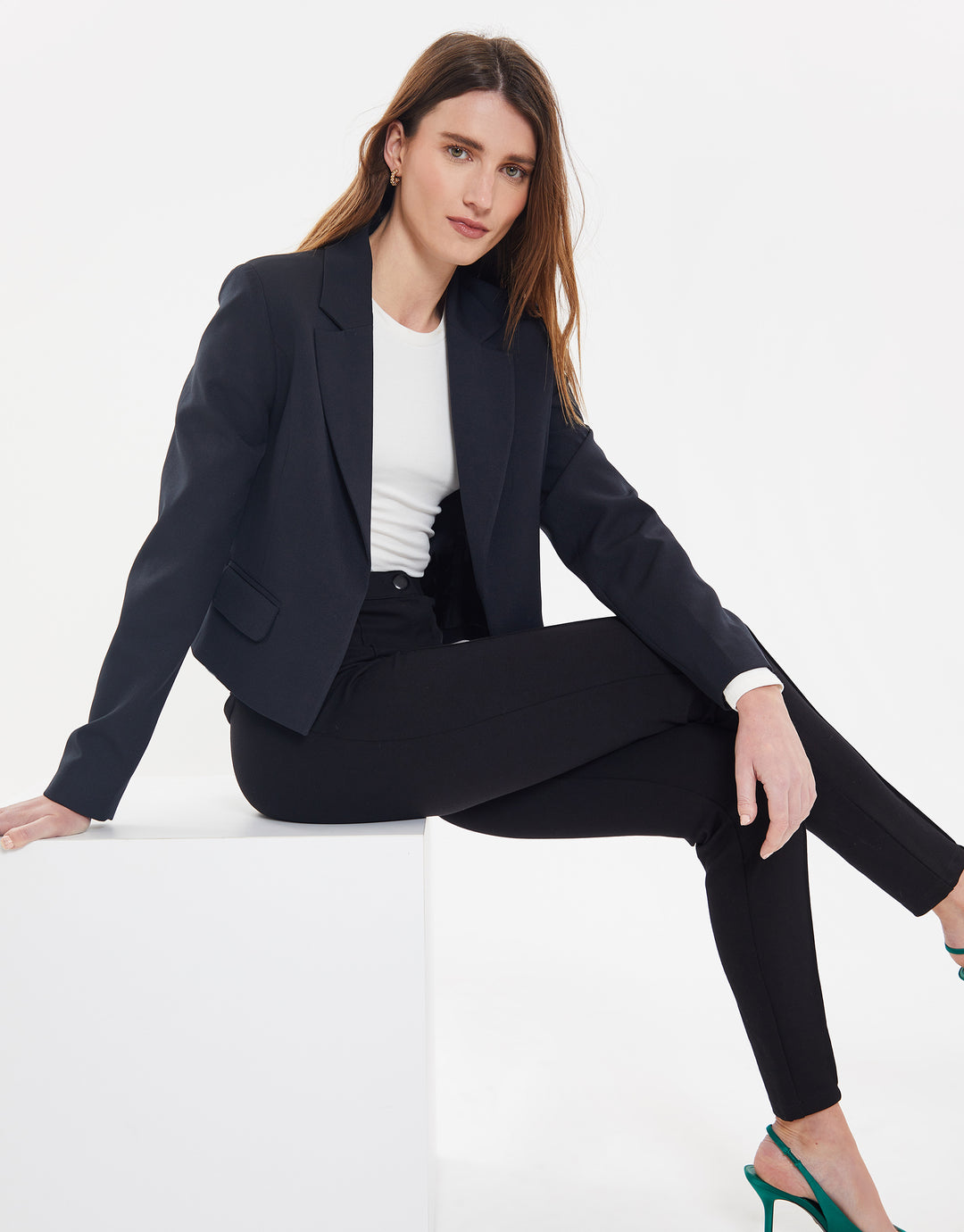 Black Cropped Blazer