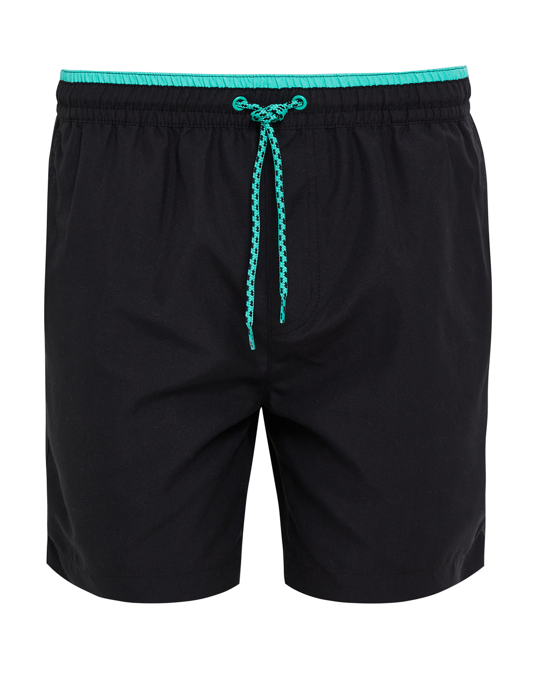 Black Contrast Logo Swim Shorts