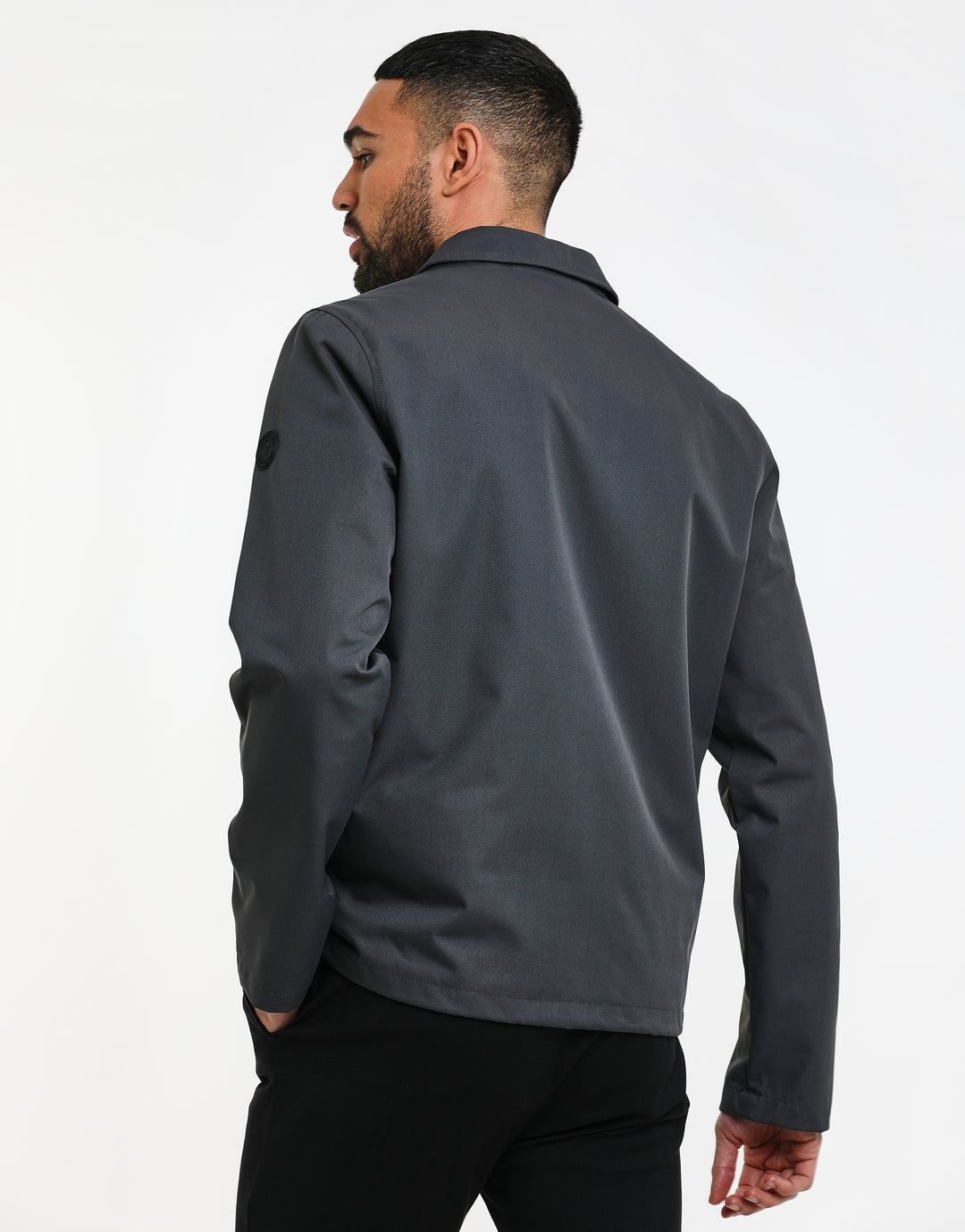 Grey Coach Style Jacket