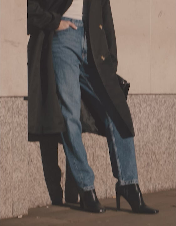 Black Longline Trench Coat