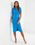 Blue Knitted Midi Dress