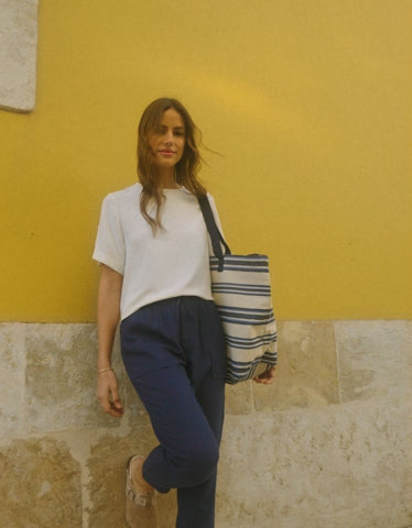 Ivory Short Roll Sleeve T-Shirt Blouse