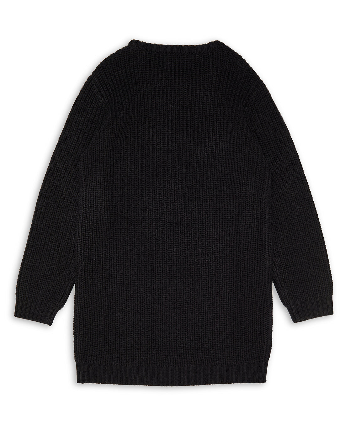 Girls' Black Cable Knit Kids' Jumper Dress – Threadbare