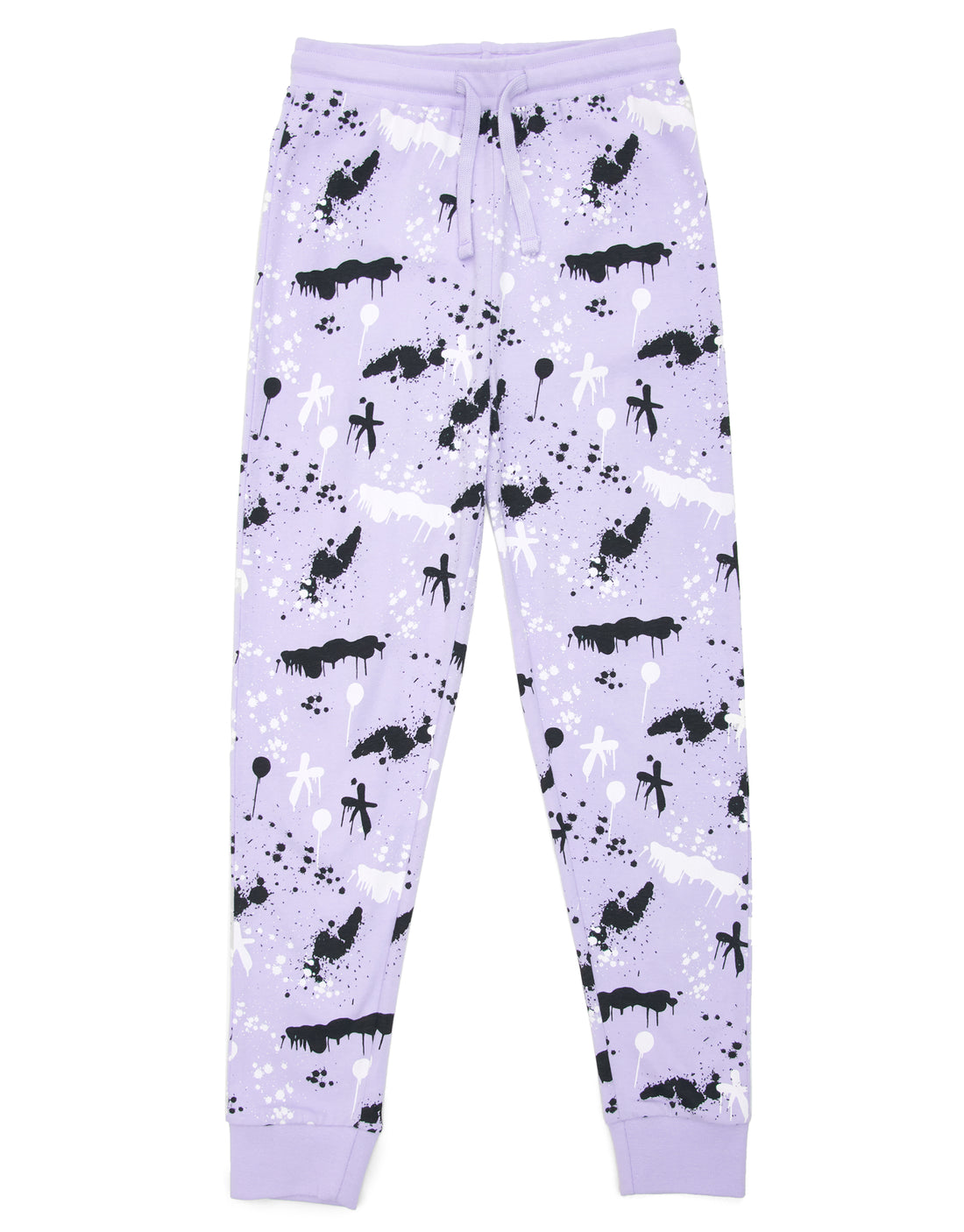 Girls Florence Lilac Graphic Print Splatter Pyjamas – Threadbare