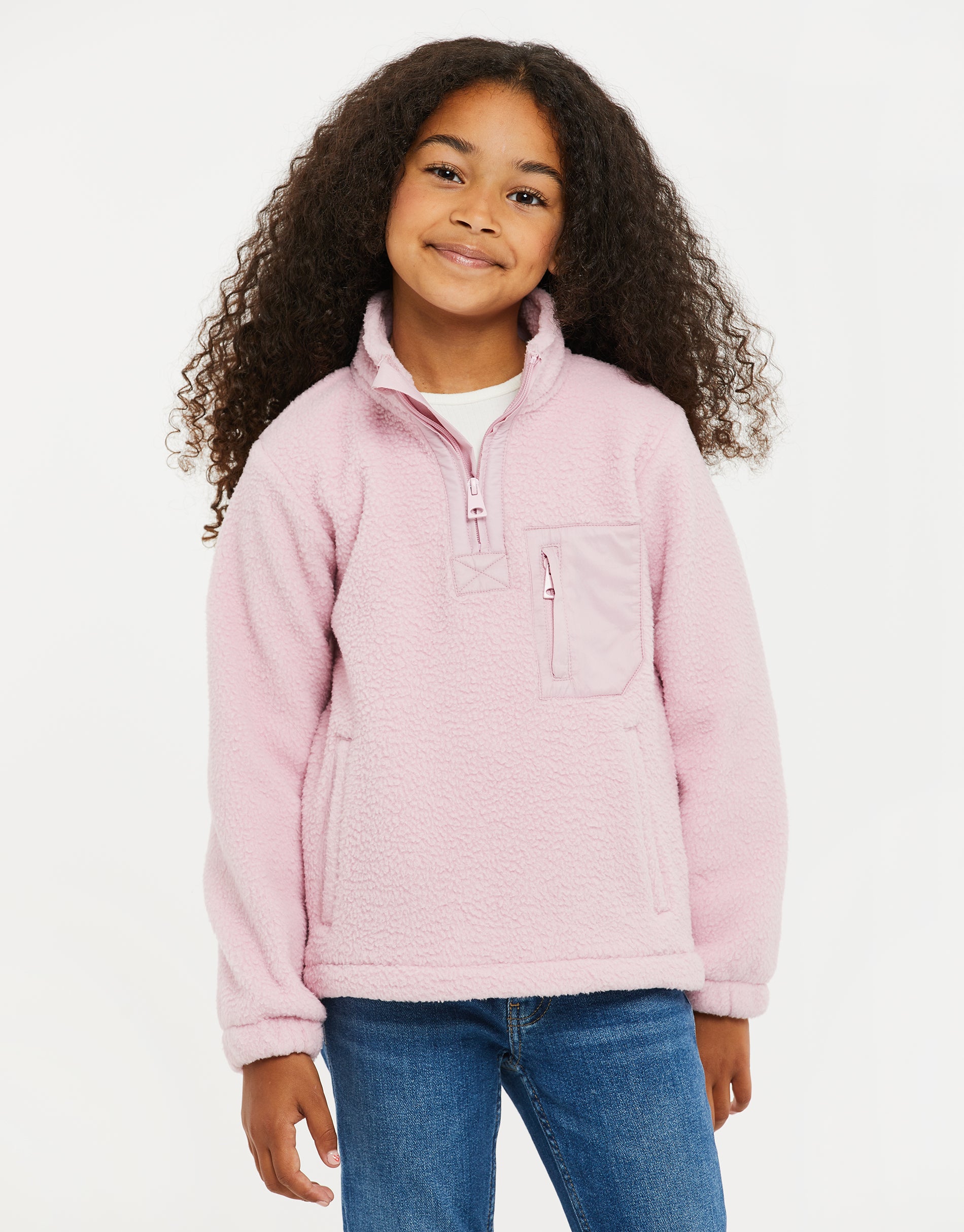 Pink half hotsell zip fleece