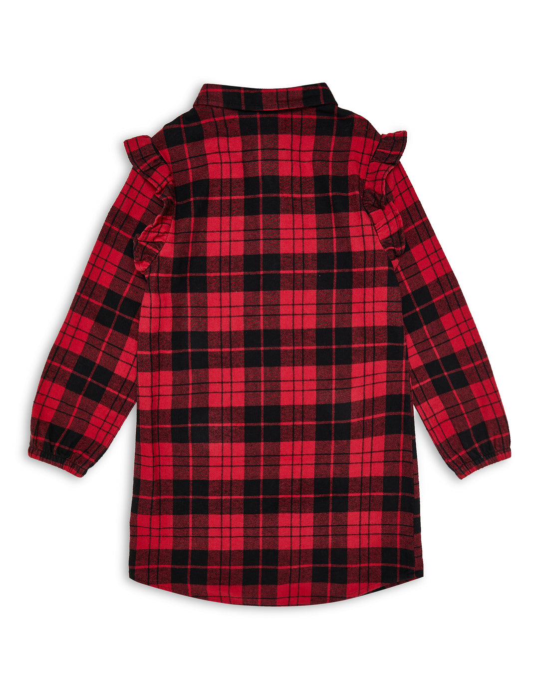Threadgirls Girls' Red Check Flannel Dress