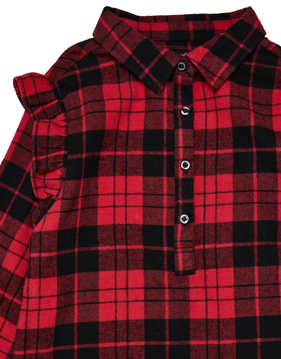Threadgirls Girls' Red Check Flannel Dress