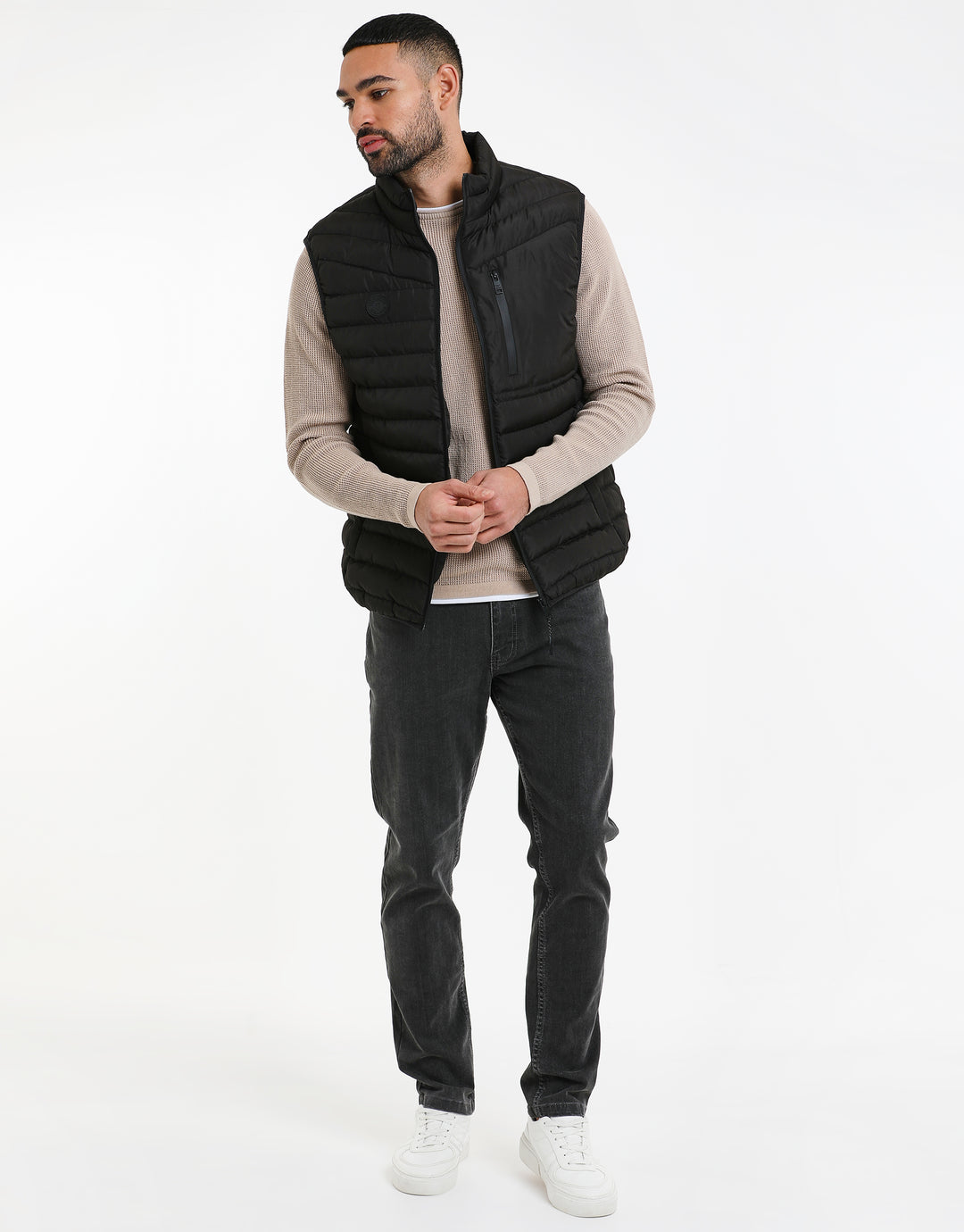 Black Padded Gilet