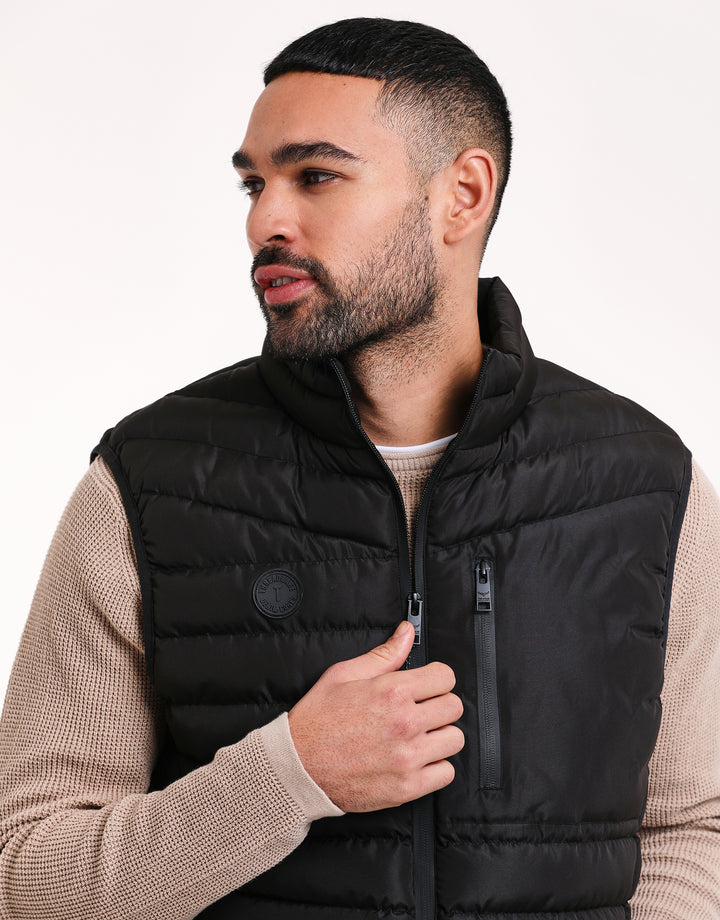 Black Padded Gilet