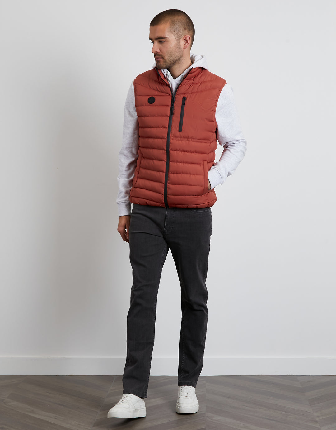 Rust Orange Padded Gilet