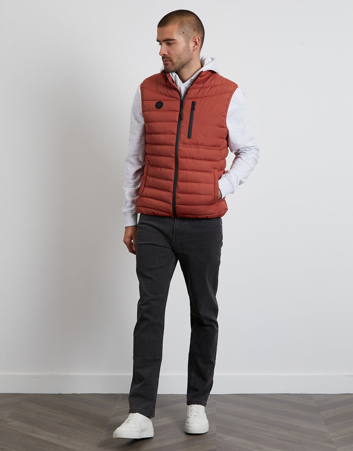 Rust Orange Padded Gilet