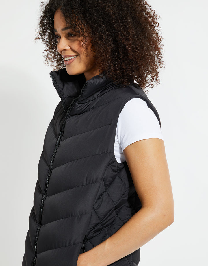 Black Quilted Gilet