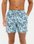 Aqua Blue Caravan Print Swim Shorts