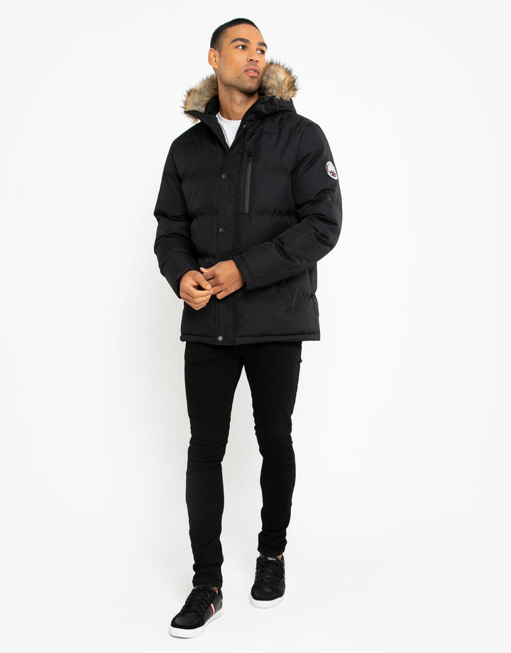 Arnwood Black Plain Padded Jacket