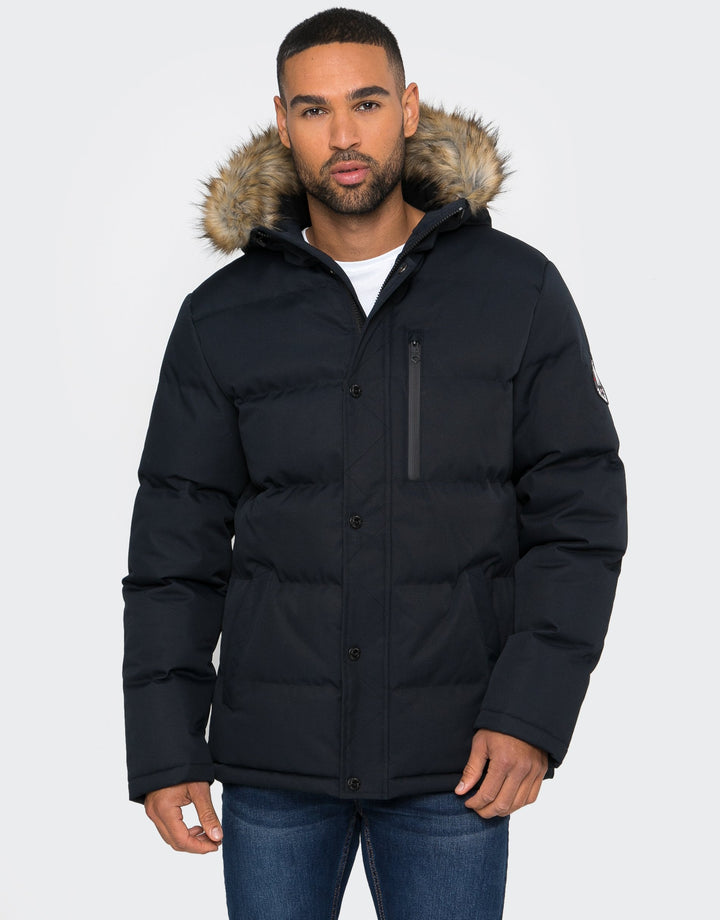 Arnwood Navy Plain Padded Jacket