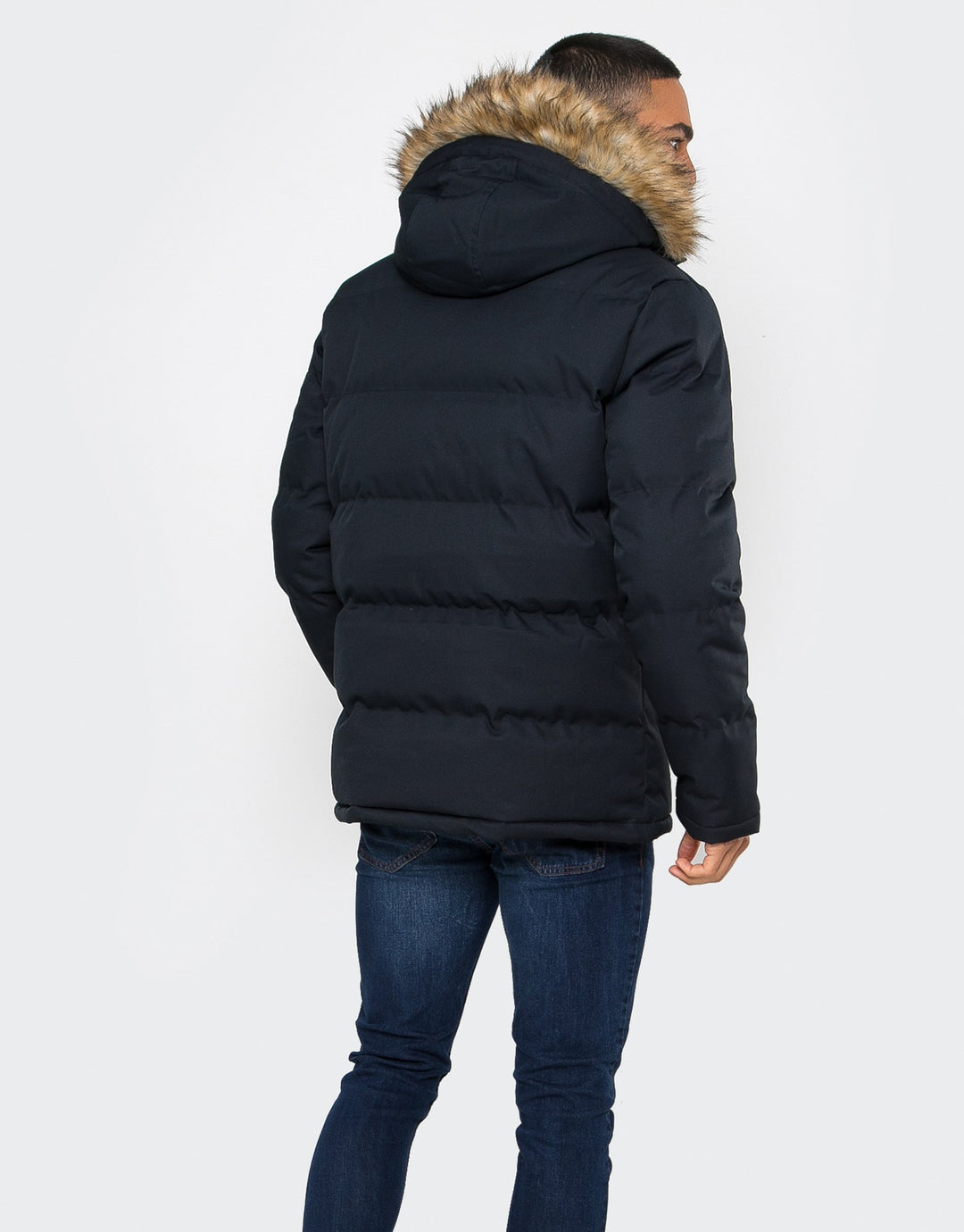 Arnwood Navy Plain Padded Jacket