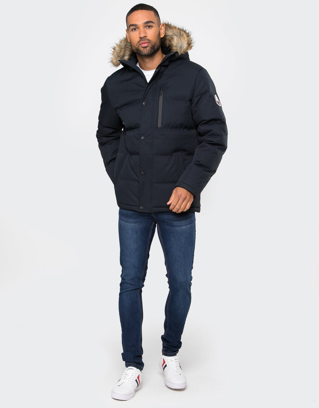 Arnwood Navy Plain Padded Jacket
