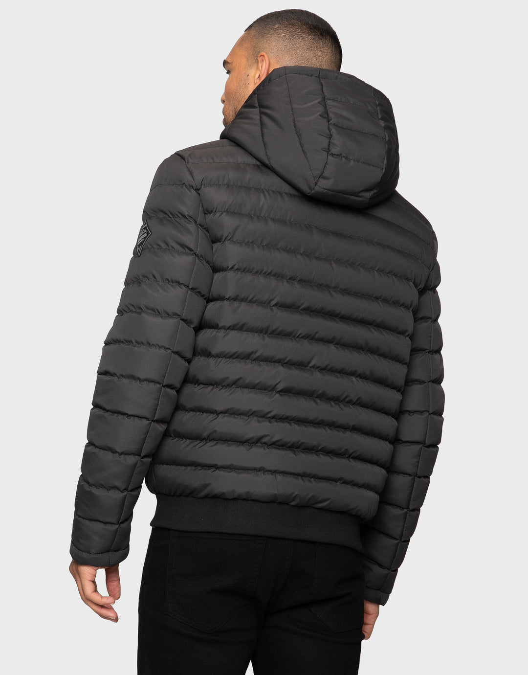 Bescot Black Hooded Padded Lightweight Jacket