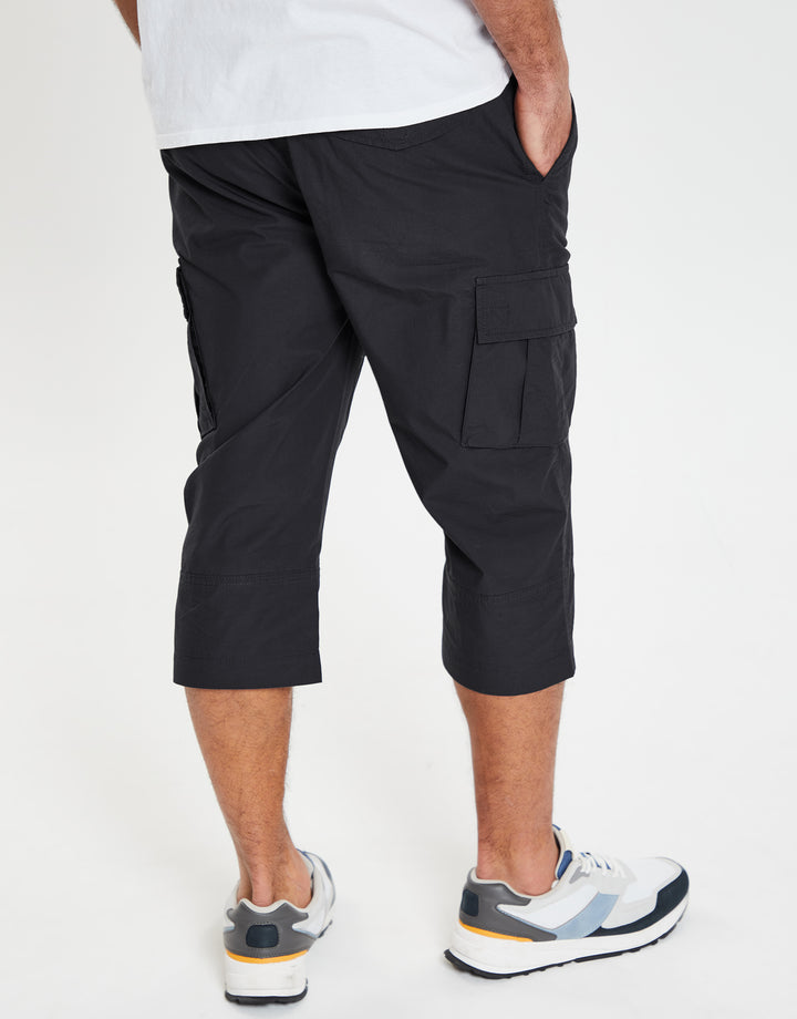 Black 3/4 Length Cargo Pants