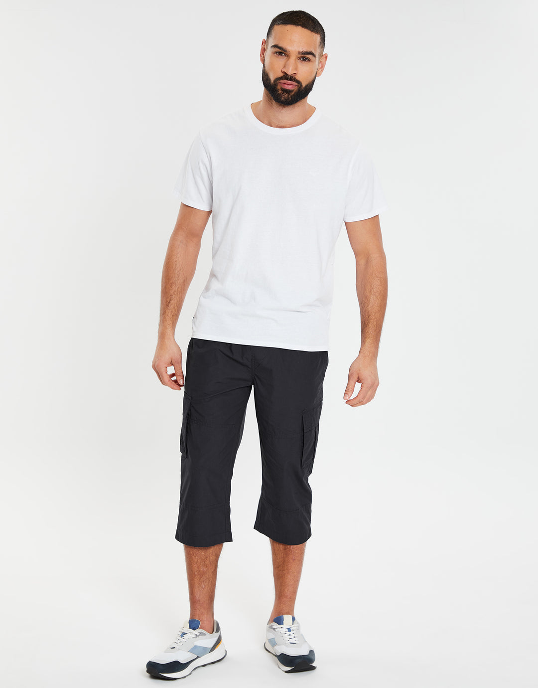 Black 3/4 Length Cargo Pants