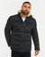 Black Borg Funnel Neck Padded Coat