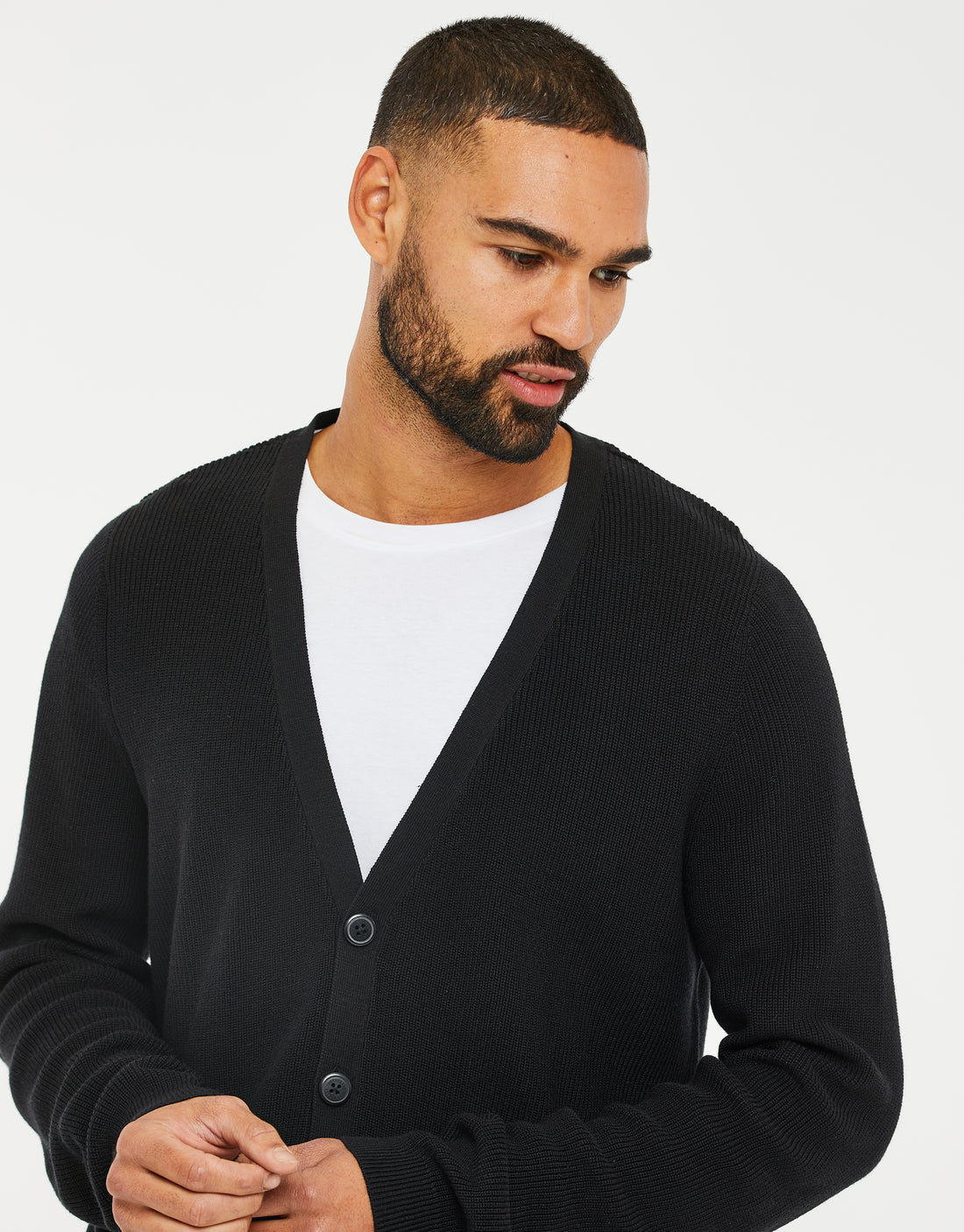 Mens black v hot sale neck cardigan