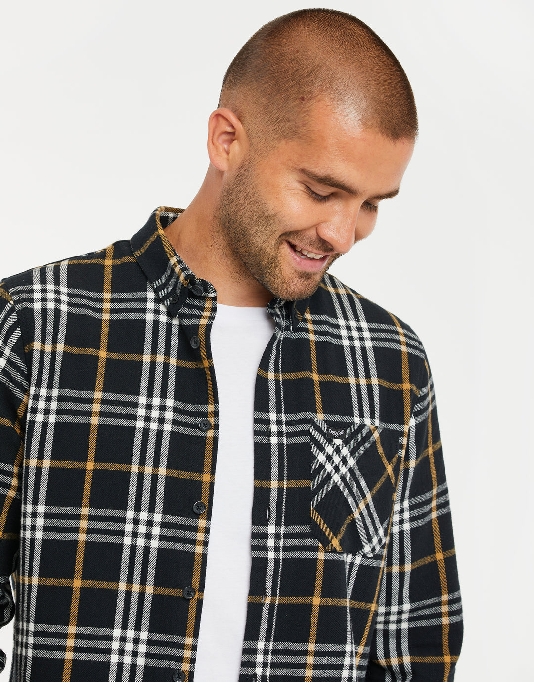 Black Check Long Sleeve Shirt