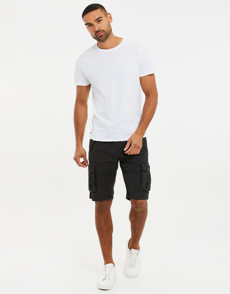 Men's Black Classic Cotton Cargo Shorts – Threadbare