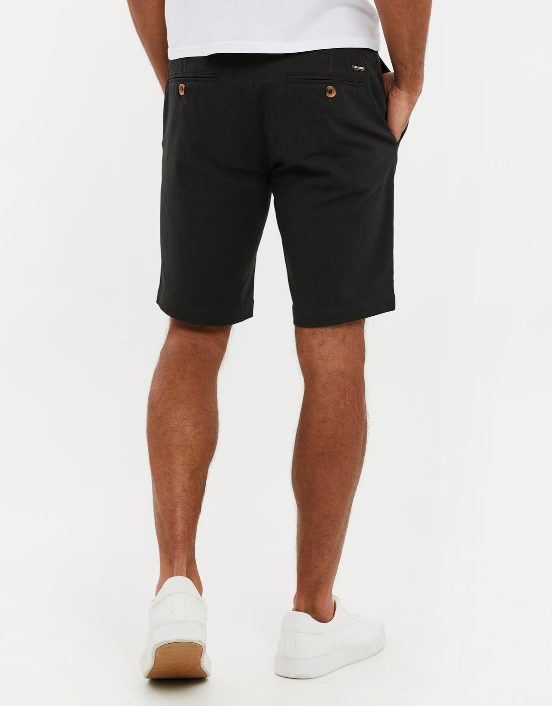 Men's Black Cotton Slim Fit Chino Shorts – Threadbare