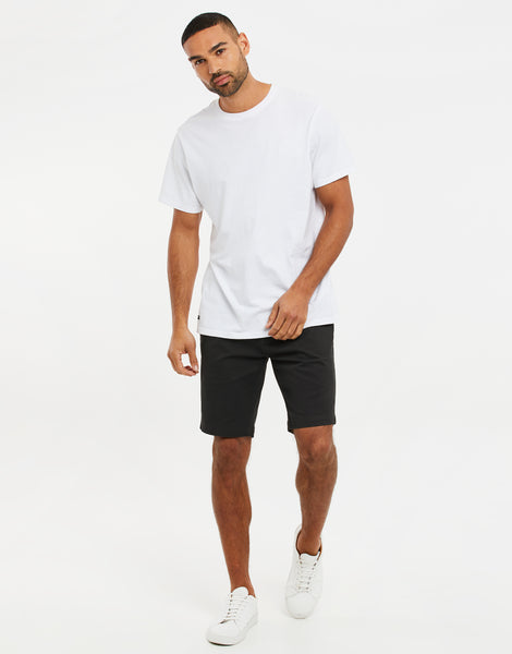 Men's Black Cotton Slim Fit Chino Shorts – Threadbare