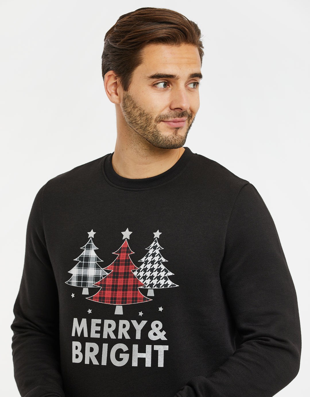 Black Crew Neck Christmas Sweatshirt